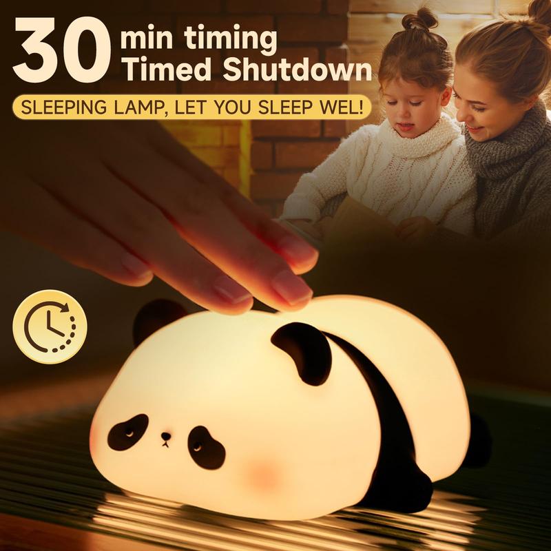 Touch-Activated LED Lamp with USB Rechargeable Battery, Adorable Silicone Design for Bedroom Decor