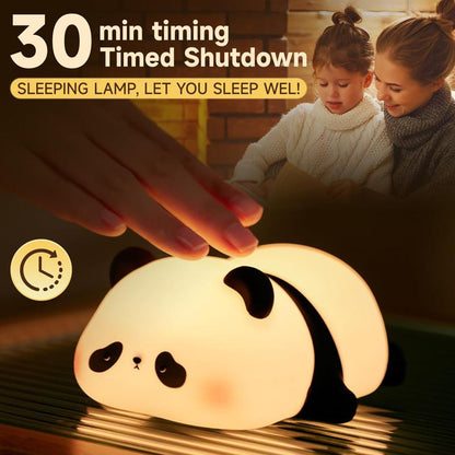 Touch-Activated LED Lamp with USB Rechargeable Battery, Adorable Silicone Design for Bedroom Decor