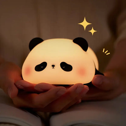 Touch-Activated LED Lamp with USB Rechargeable Battery, Adorable Silicone Design for Bedroom Decor