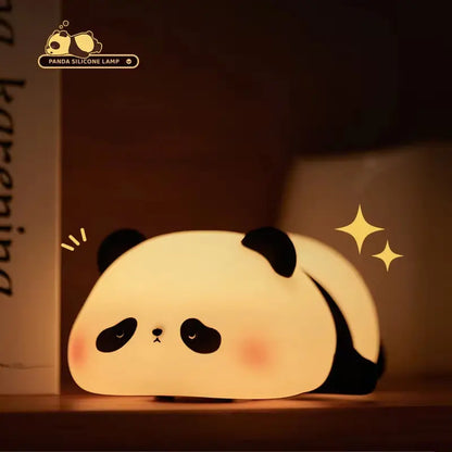 Touch-Activated LED Lamp with USB Rechargeable Battery, Adorable Silicone Design for Bedroom Decor