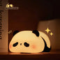 Touch-Activated LED Lamp with USB Rechargeable Battery, Adorable Silicone Design for Bedroom Decor